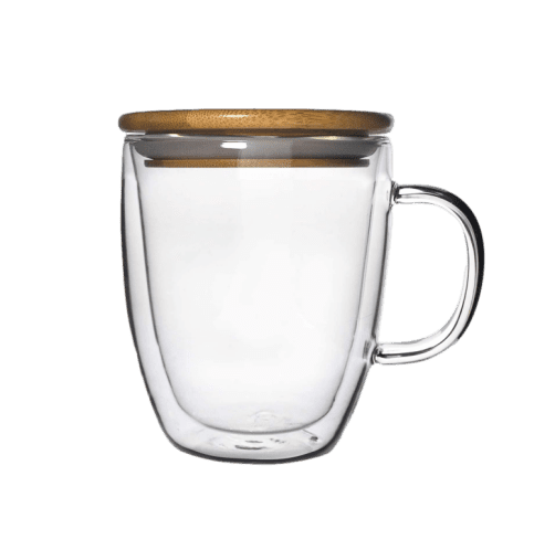 Glass Mugs/Cups With Lid Wholesale - Customized Glass Food
