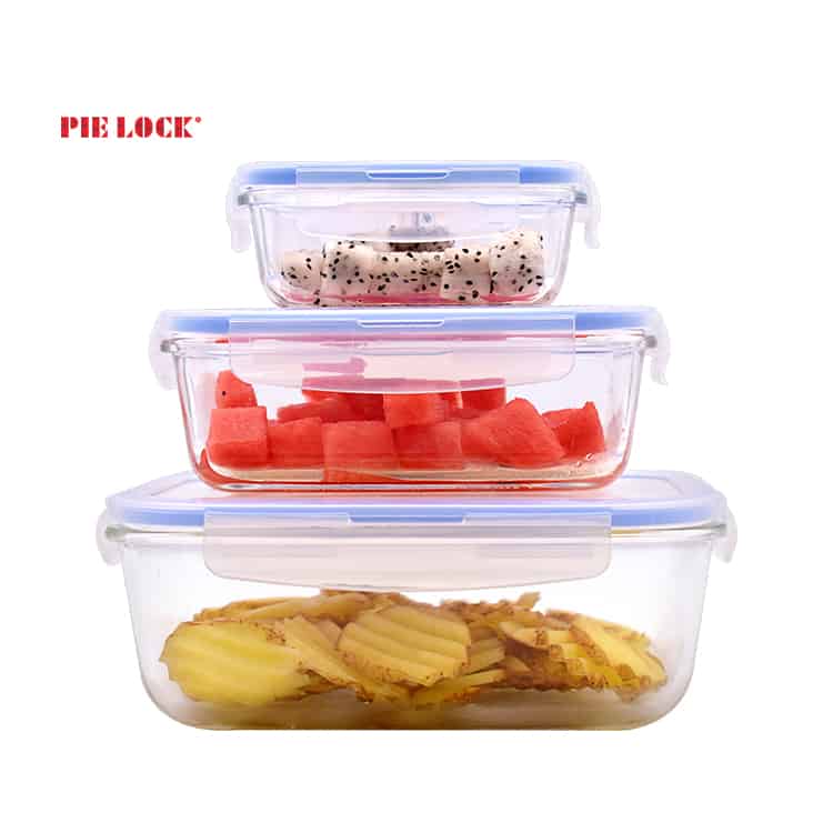Glass Food Storage Containers Bamboo Lid Airtight Meal Prep Lunch Box  Reusable