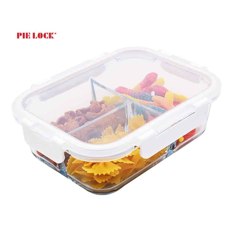 3 Compartment Glass Meal Prep Containers with Lids | Bento Boxes | Food Container | Portion Control | Food Boxes for Adults & Kids