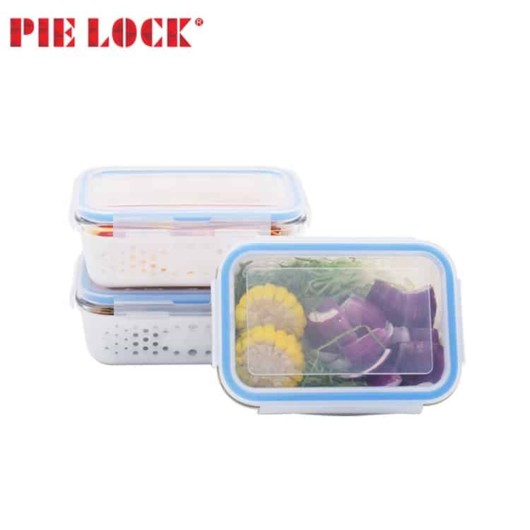 High borosilicate glass bento lunch box with silicone sleeve - Customized Glass  Food Containers & Mug & Bowls Manufacturer .