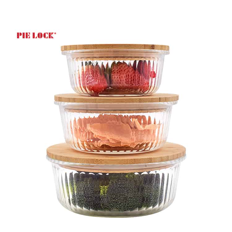 customized food containers Rectangle high borosilicate glass food