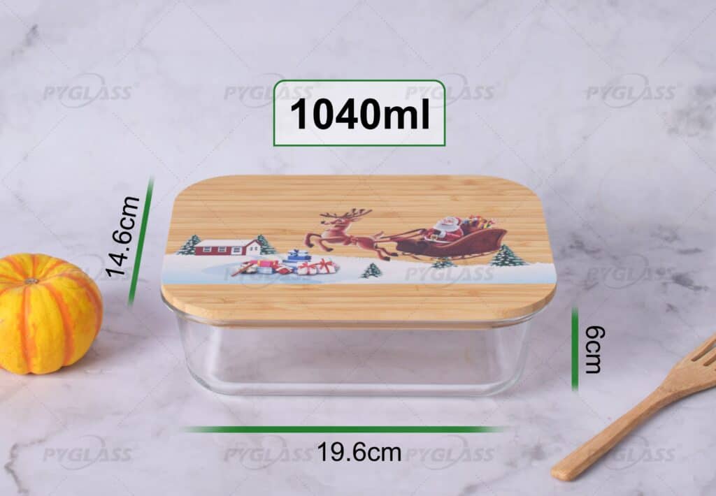 customized food containers rectangle high borosilicate glass food (3)