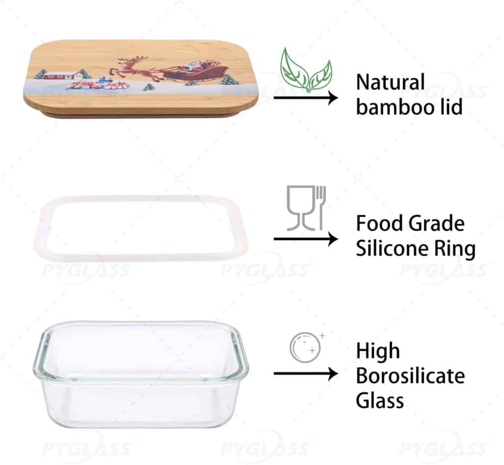 customized food containers rectangle high borosilicate glass food (7)