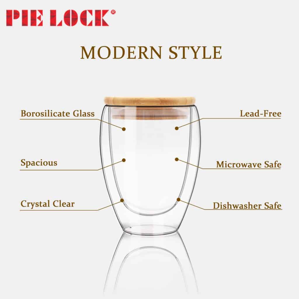 glass can cup with lid wholesale,Insulated Double Walled clear glass coffee mugs  bulk