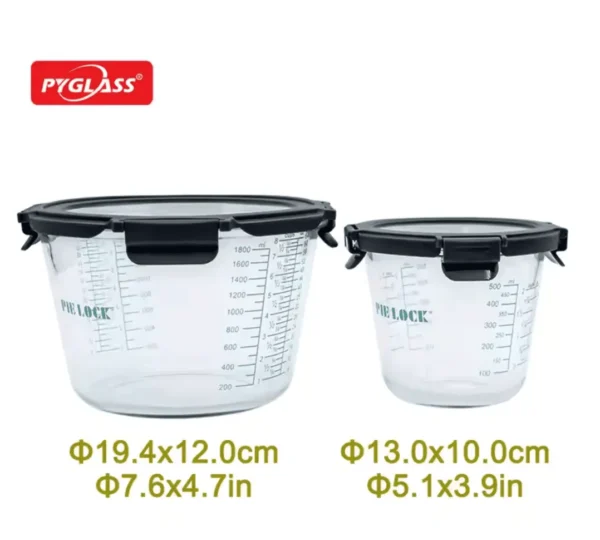 beste Glas-Lunchbox für Büro & Zuhause | pyglass wiederverwendbarer Lebensmittelbehälter mit gehärtetem Glasdeckel