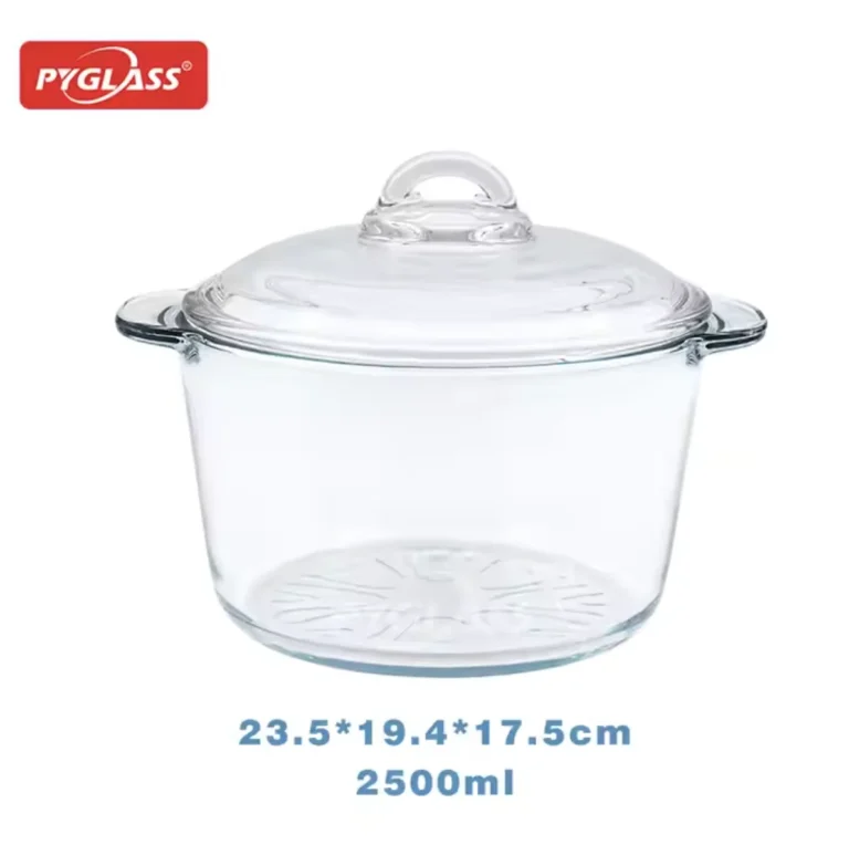 borosilicate glass cookware pot with lid – induction ready & heat resistant