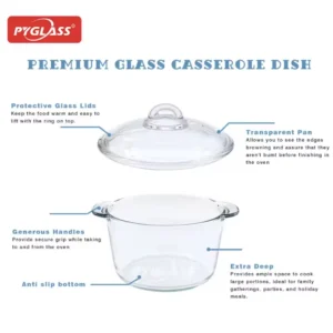 borosilicate glass cookware pot with lid – induction ready & heat resistant