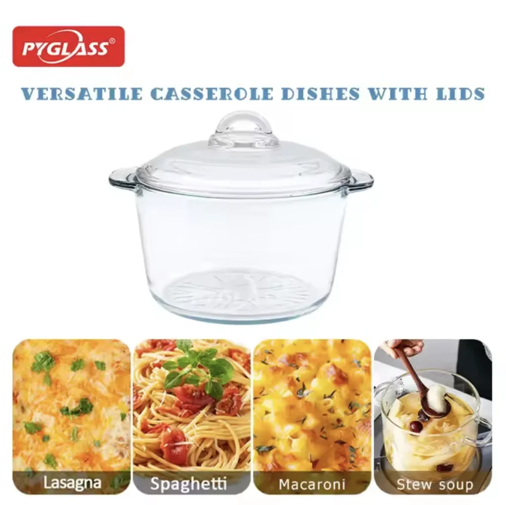 borosilicate glass cookware pot with lid – induction ready & heat resistant