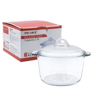 borosilicate glass cookware pot with lid – induction ready & heat resistant