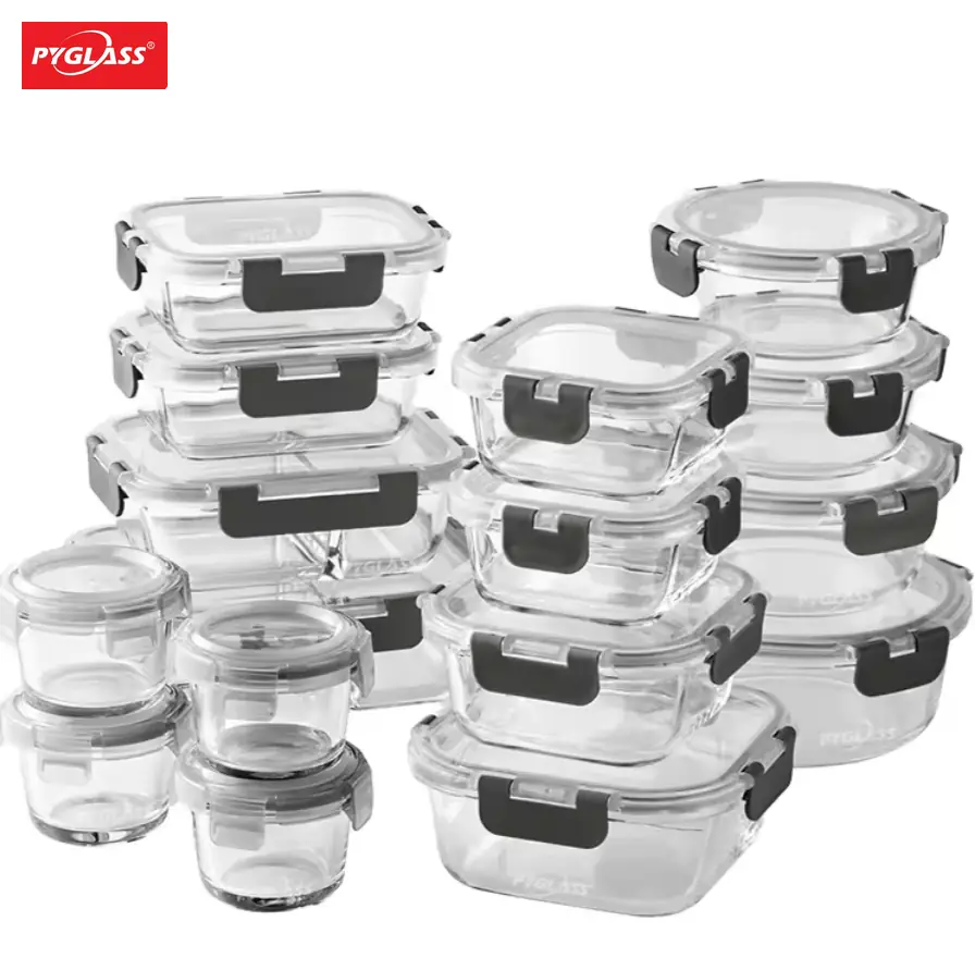 glass lunch containers with compartments 32 pcpyglass black watermarked left