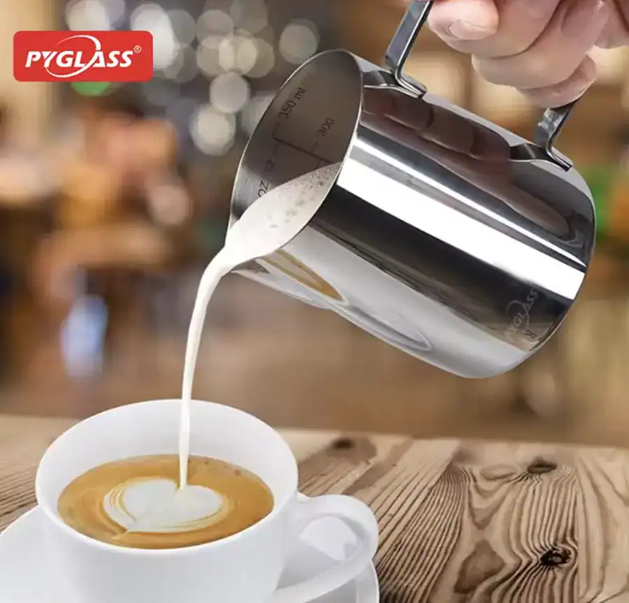 Vasos medidores de acero inoxidable pyglass