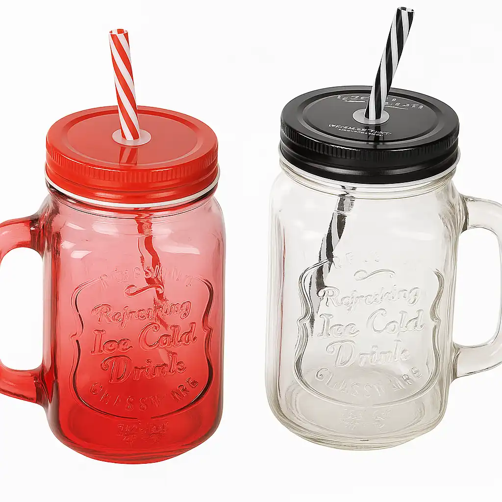 two mason jars compressed