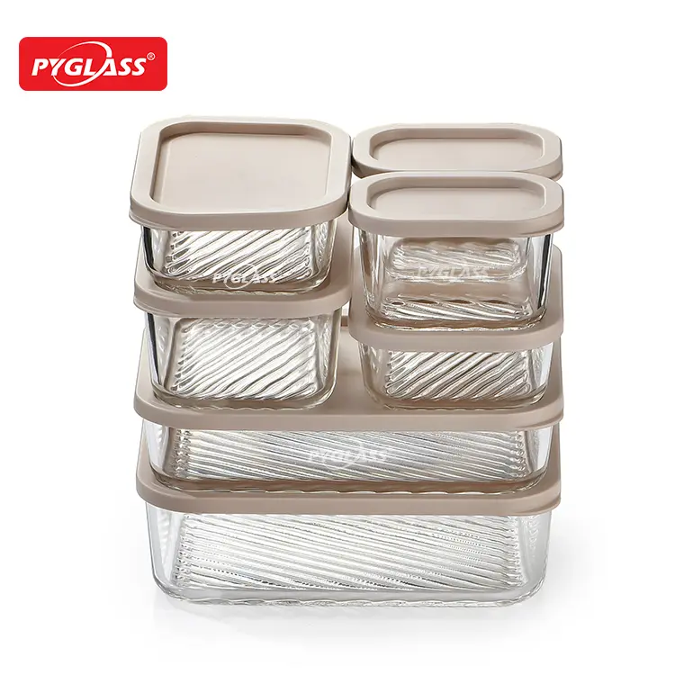 best nesting glass food storage containers with lids – set of 7 extra large glass containers with lids – set of 7 | wholesale glass food storage containers from pyglass014094 1 (1)