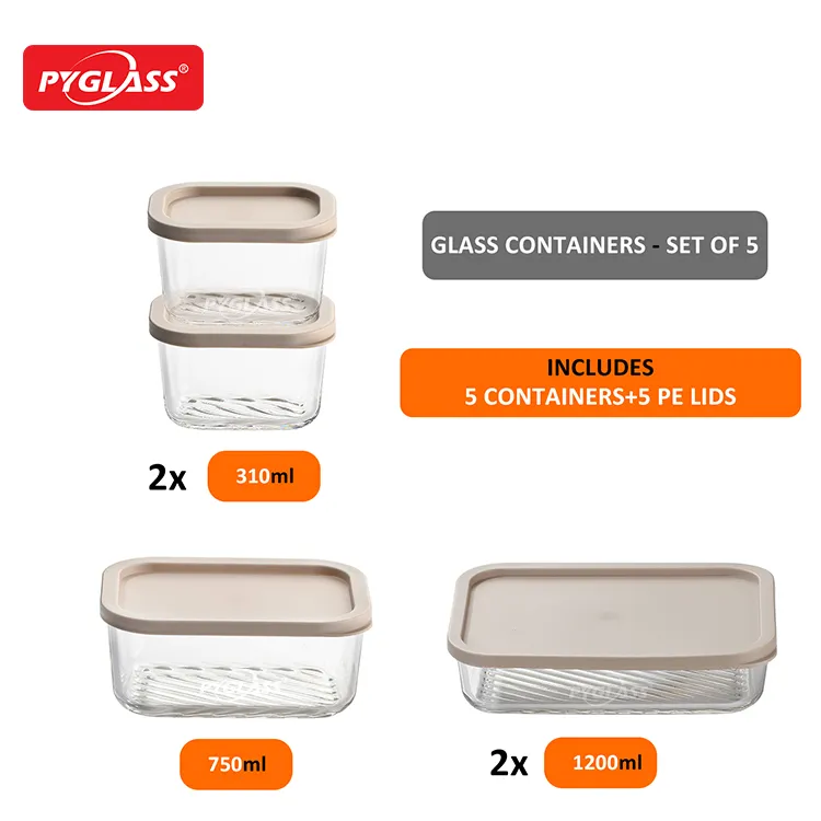 glass containers – set of 5 | oem odm glass food container manufacturer in china014094 1 (2)