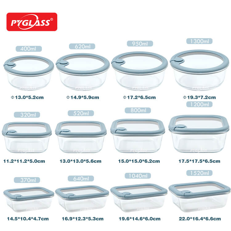 best bulk freezer & microwave safe glass food storage containers with vented glass lidsyl pgvrscc 12set(2)