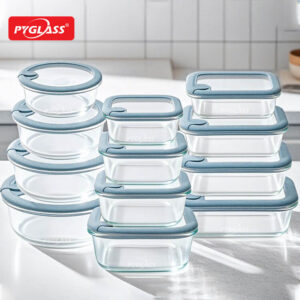 best bulk freezer & microwave safe glass food storage containers with vented glass lidsyl pgvrscc 12set(7)