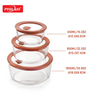 nesting glass food storage containers with glass lids space saving setyl xzgc3set(2)