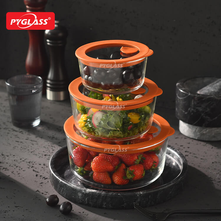 nesting glass food storage containers with glass lids space saving setyl xzgc3set(9)