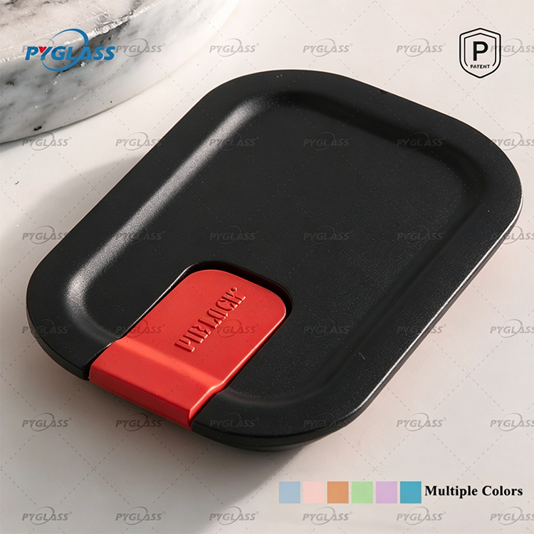 borosilicate glass food storage container | one click airtight lid | pyglass