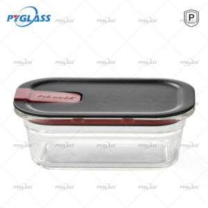 borosilicate glass food storage container | one click airtight lid | pyglass